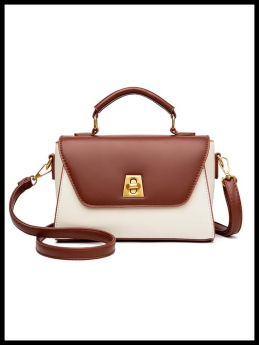 Top-Handle Crossbody Bags for Women Soft Faux Leather Trendy Purse Small